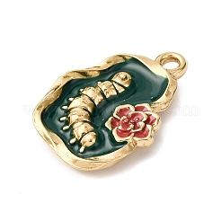 304ステンレススチールエナメルペンダント  ゴールドカラー  昆虫  25.5x19x4.5mm  穴：2.2mm&nbsp;STAS-B101-02G-01
