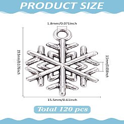120Pcs Tibetan Style Alloy Pendants&nbsp;TIBEP-LP0001-11