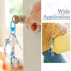 Jellyfish Glass & Acrylic Pendant Decorations&nbsp;HJEW-TAC0032