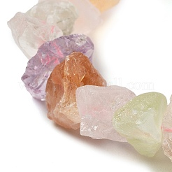 Raw Rough Natural Amethyst & Rose Quartz & Quartz Crystal & Citrine Beads Strands&nbsp;G-P528-A18-01