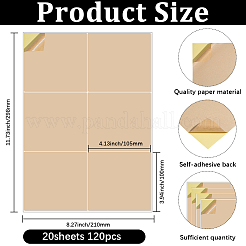 粘着ステッカー  DIY フォトアルバム日記スクラップブック装飾用  桃パフ  100.5x99mm&nbsp;LS-DIY-WH20053-28A-02