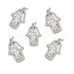 Brass Micro Pave Cubic Zirconia Pendants&nbsp;KK-E068-VB084