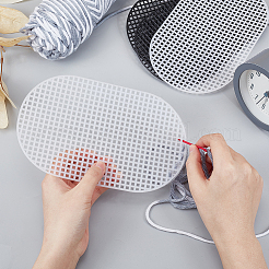 4Pcs 2 Colors Plastic Mesh Canvas Sheets&nbsp;DIY-WR0002-12