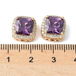 Brass Micro Pave Cubic Zirconia Beads&nbsp;KK-A253-20G-05