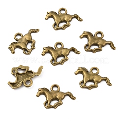 合金ペンダント  馬のチャーム  アンティークブロンズ  14x21x2mm  穴：2.5mm&nbsp;FIND-WH0146-25AB