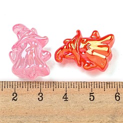 ハロウィーンテーマのUVメッキアクリルビーズ10個  ゴースト  ミックスカラー  23x16x12mm  穴：2mm  10pc&nbsp;OACR-L017-08A