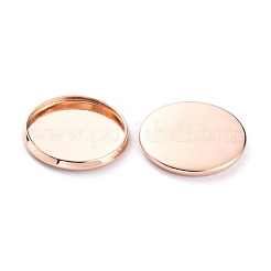 304 Stainless Steel Cabochon Settings&nbsp;STAS-Y001-12E-RG