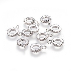 Brass Cubic Zirconia Enhancer Shortener Bails&nbsp;ZIRC-E162-16P