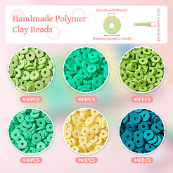 5640Pcs 6 Colors Handmade Polymer Clay Beads&nbsp;CLAY-TA0001-58