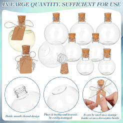 60Pcs 3 Styles Round Plastic Wishing Bottles&nbsp;AJEW-WA0004-39