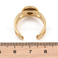 Hollow Heart 304 Stainless Steel Cuff Ring Components&nbsp;SA-CBA82C8-02B-G