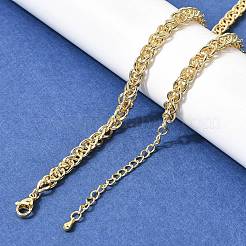 Brass Wheat Chains Necklaces for Women&nbsp;NJEW-B157-21G