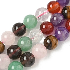 Natural Mixed Gemstone Beads Strands&nbsp;G-P574-A02-10mm