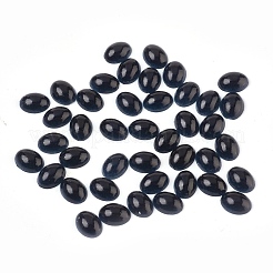 ABSプラスチックパール調カボション  オーバル  ブラック  8x6x2mm  約5000個/袋&nbsp;SACR-R755-8x6mm-Z25