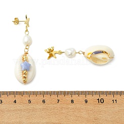 Natural Cultured Freshwater Pearl Stud Dangle Earrings for Women&nbsp;EJEW-JE07276