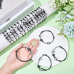 30Pcs Sports Theme Acrylic Beads Braided Bead Bracelets&nbsp;BJEW-BM00013