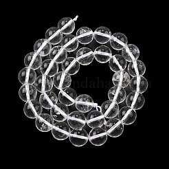 Round Natural Quartz Crystal Bead Strands&nbsp;G-H1648-10mm-01N-AAA