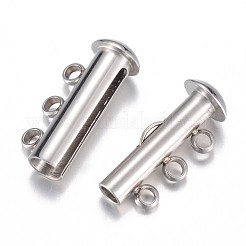 Tarnish Resistant 304 Stainless Steel Slide Lock Clasps&nbsp;STAS-P100-23P