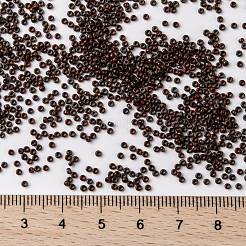 MIYUKIラウンドロカイユビーズ  日本製シードビーズ  （rr4513)不透明な赤いピカソ  15/0  1.5mm  穴：0.7mm  約5555PCS /ボトル  10 G /ボトル&nbsp;SEED-JP0010-RR4513