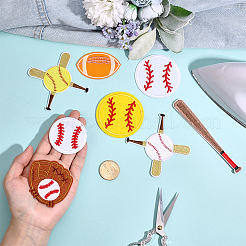 16Pcs 8 Styles Polyester Iron on/Sew On Patches&nbsp;PATC-ME0001-03