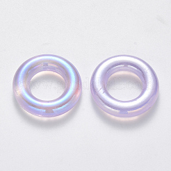 透明なアクリルコネクターリング  ABカラーメッキ  天然石風  丸いリング  ライラック  25x6mm  内径：12.5mm&nbsp;TACR-T016-03A-03