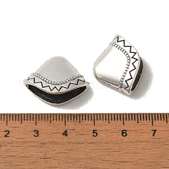 チベット風合金ビーズコーン  タッセルペンダント用  花弁のない  カドミウムフリー＆鉛フリー  アンティークシルバー  17x23x8mm  穴：1.5mm  約300個/1000g&nbsp;TIBE-00907-AS-RS