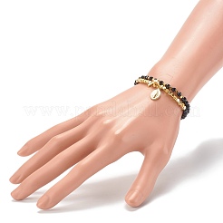 Natural Mixed Gemstone Stretch Charm Bracelets Sets&nbsp;BJEW-JB06252
