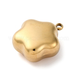 316サージカルステンレスペンダント  18KGP本金メッキ  イオンプレーティング（ip）  花  16x14x7.5mm  穴：1.4mm&nbsp;STAS-K258-41A-G