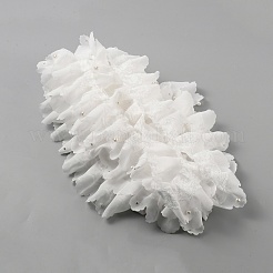 Polyester Organza Ruffled Pleated Lace Fabric Trim&nbsp;OCOR-WH0046-23