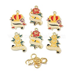 6Pcs 3 Styles Mother's Day Theme Alloy Enamel Pendants&nbsp;ENAM-FP0001-86