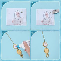 3Bags 3 Styles DIY Zinc Alloy Oval Pendant Decorations Making Kits&nbsp;AJEW-ME0001-31