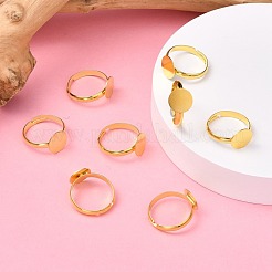 真鍮パッドリングベースパーツ  調整可能  カドミウムフリー＆鉛フリー  ゴールドカラー  内径：17mm  トレイのサイズ：10mm&nbsp;X-EC022-G