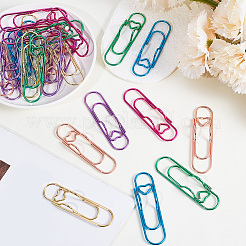24Pcs 6 Colors Iron Paper Clips&nbsp;OFST-CP0001-16