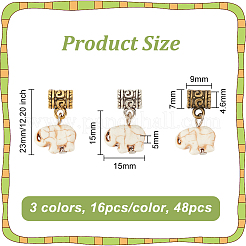 Tibetan Style Alloy & Synthetic Turquoise Braiding Hair Pendants Decoration&nbsp;OHAR-AB00015