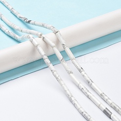天然石ハウライトビーズ連売り  コラム  16x4mm  穴：1mm  約24個/連  15.16''~15.28''（38.5~38.8センチメートル）&nbsp;G-K337-04