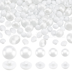 300スタイル5穴樹脂シャンクボタン1個  きのこの形のボタン  ホワイト  9~11x10~17.5mm  穴：2~3mm&nbsp;BUTT-PH0001-17