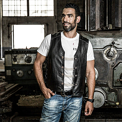4Pcs 2 Style PU Leather Biker Vest Extenders&nbsp;AJEW-GA0006-20