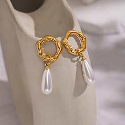 304 Stainless Steel Dangle Stud Earrings&nbsp;DL5140