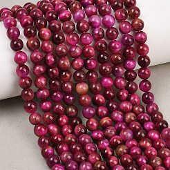 Grade AB Natural Tiger Eye Beads Strands&nbsp;G-B133-A02-6MM-05