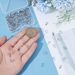 真鍮スナップオンベイル120個  カドミウムフリー＆鉛フリー  ラックめっき  長持ちメッキ  プラチナ  8.5x4x5mm  穴：2x5mm&nbsp;KK-UN0005-58P