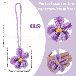 Handmade Polyester Flower Pendant Decorations&nbsp;HJEW-WH20020-011A