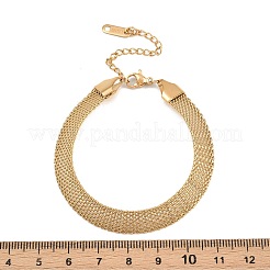 304 Stainless Steel Mesh Chains Bracelets for Women&nbsp;BJEW-G759-05G
