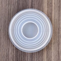 DIY シリコン キャンドル ホルダー金型  燭台金型  ホワイト  フラットラウンド  109x25.5mm&nbsp;DIY-S048-04A