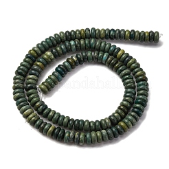天然寿山翡翠ビーズ連売り  ロンデル  6x2mm  穴：0.8mm  約140~150個/連  15.16~15.35インチ（38.5~39cm）&nbsp;G-L624-H01-6x2mm