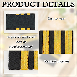 1 Pair Polyester Pilot Epaulettes&nbsp;DIY-BC0013-47A-01