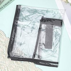 透明PVC荷物カバー  透明な旅行用スーツケースプロテクター  26インチのスーツケース用  ブラック  470x295x585mm&nbsp;AJEW-WH20080-52E