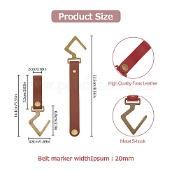 5Pcs 5 Colors Dark Color Series PU Leather S Hooks&nbsp;FIND-FH0007-20A
