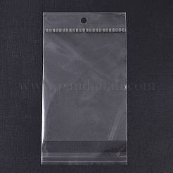 レクタングルセロハンのOPP袋  吊り下げ穴付きトップセルフシールバッグ  透明  20x11x0.01cm  穴：8mm  インナーサイズ：14.5x11センチメートル&nbsp;OPC-F005-02B
