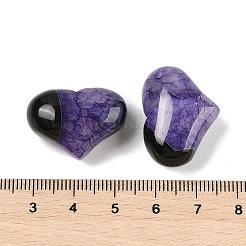 Natural Druzy Agate(Dyed & Heated) Heart Palm Stone&nbsp;G-Q021-01B