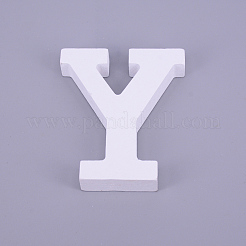 木製の手紙の装飾品  または結婚式  お誕生日  パーティー  室内装飾  文字.y  文字.y：80x67x12.5mm&nbsp;WOOD-WH0103-06Y